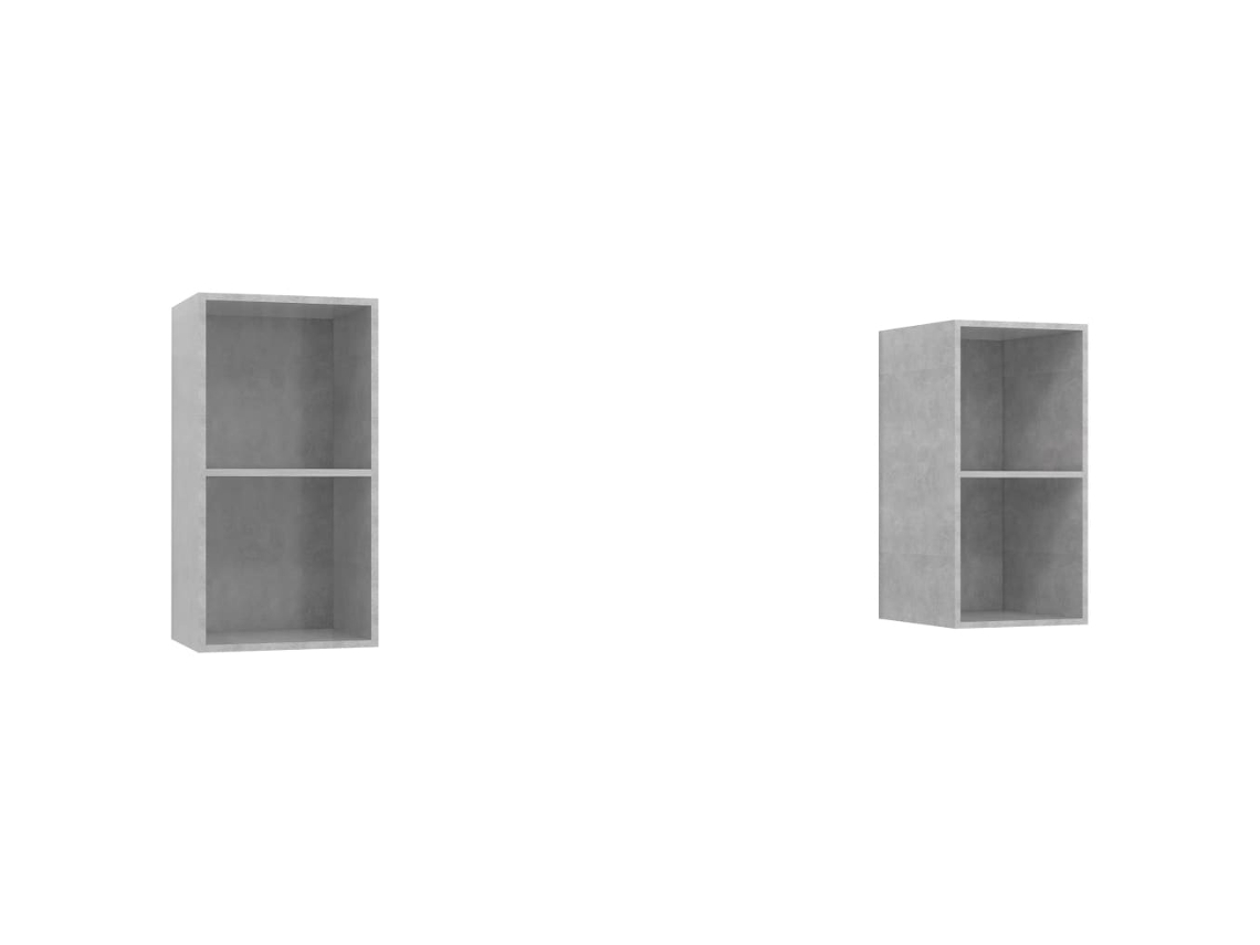 Tv Cabinet Set, Tv Cabinet Sets Vidaxl Cinzeto Madeira Processada (n/a)