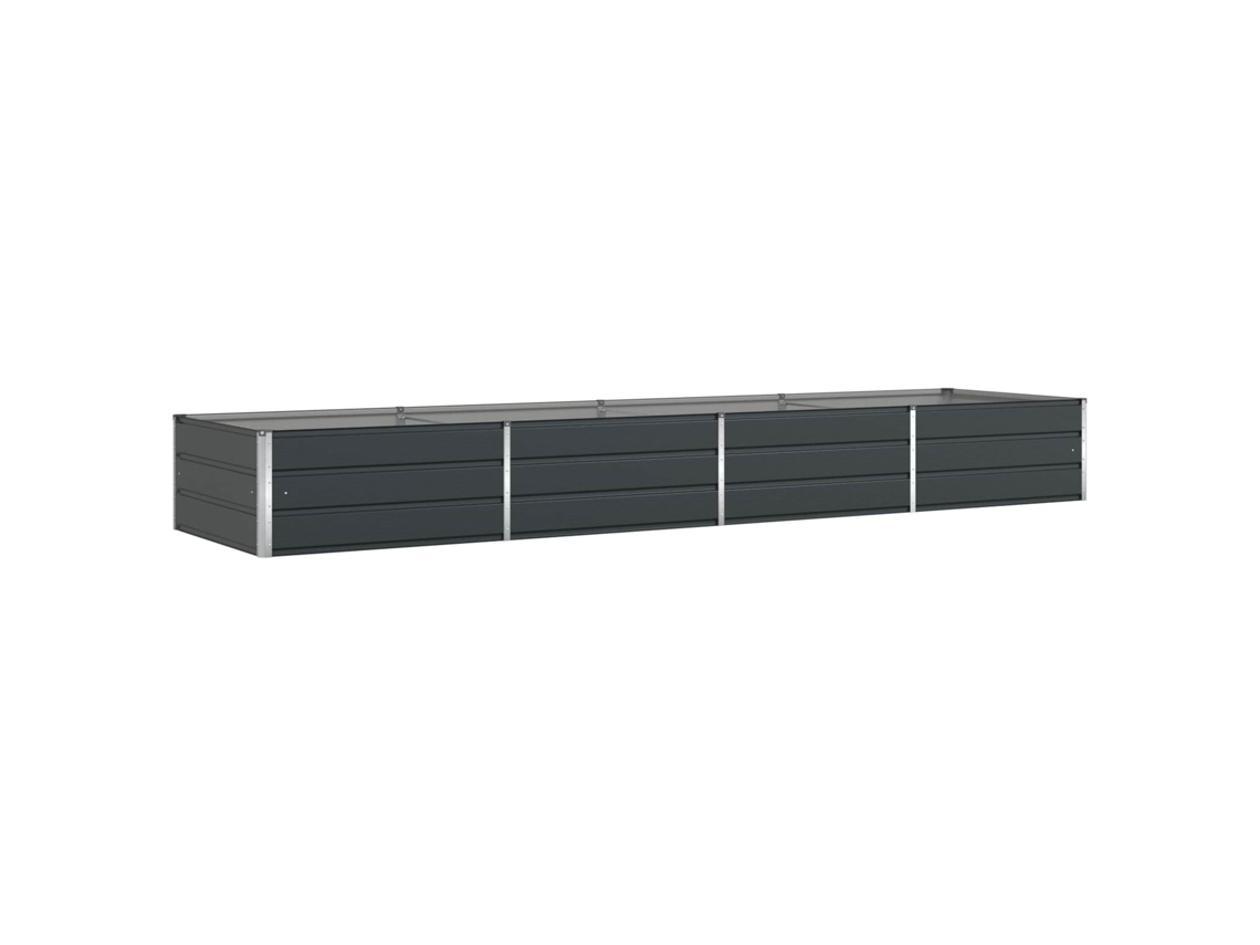 Conjunto 1 Vaso De Jardim Vidaxl Antracite Aço (385 X 100 X 45 Cm)