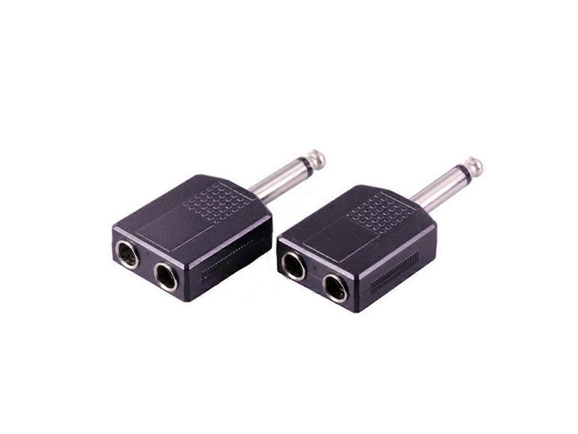 2 Unidades Divisor Y Fone Ouvido/Microfone, 6,35 Mm, Conector Áudio AQUAFORGE