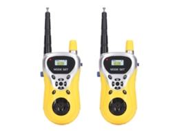 Mali 2pcs Brinquedo Rádio Infantil Portátil Som Claro Longa Distância Amarelo