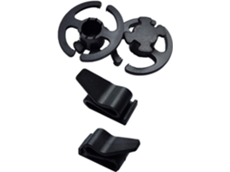 Ganchos De Plástico Preto Para Capacete E Óculos De Esqui, 2 Pares, Acessório Fácil De Substituir Para Suporte