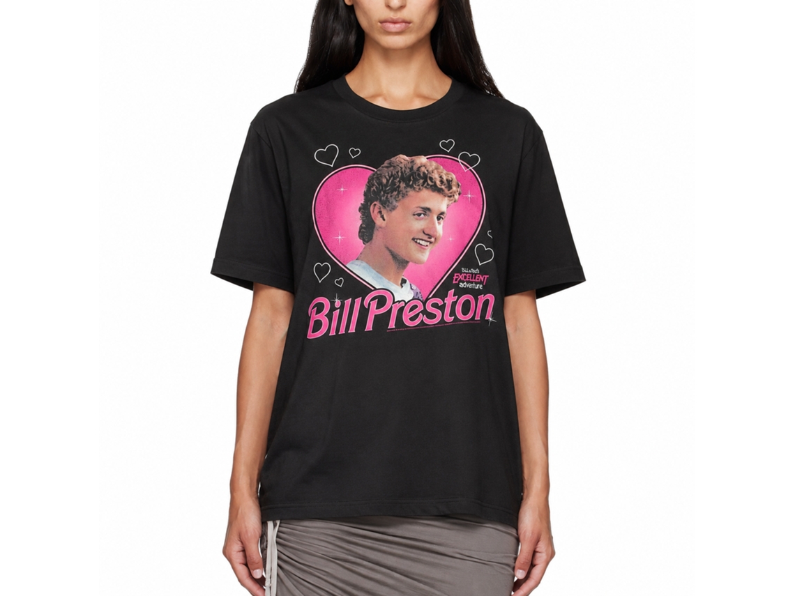 Rockinstone Bill And Ted Heartthrob Bill Black T-shirt Size:xxl