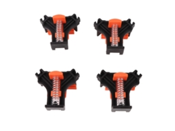 Conjunto de 4 grampos de canto de 90 graus, grampos de ângulo reto práticos para marcenaria, clipes de fixação de ângulo reto.
