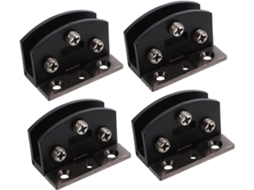 Conjunto De 4 Dobradiças Aço Inoxidável Para Portas Vidro Armários,