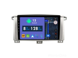 Auto Rádio Carro Bluetooth Autoradio 8GB RAM 128G ROM CarPlay Navegação GPS Ecrã Táctil RoverOne para Toyota Land Cruiser LC 100 2002-2007  