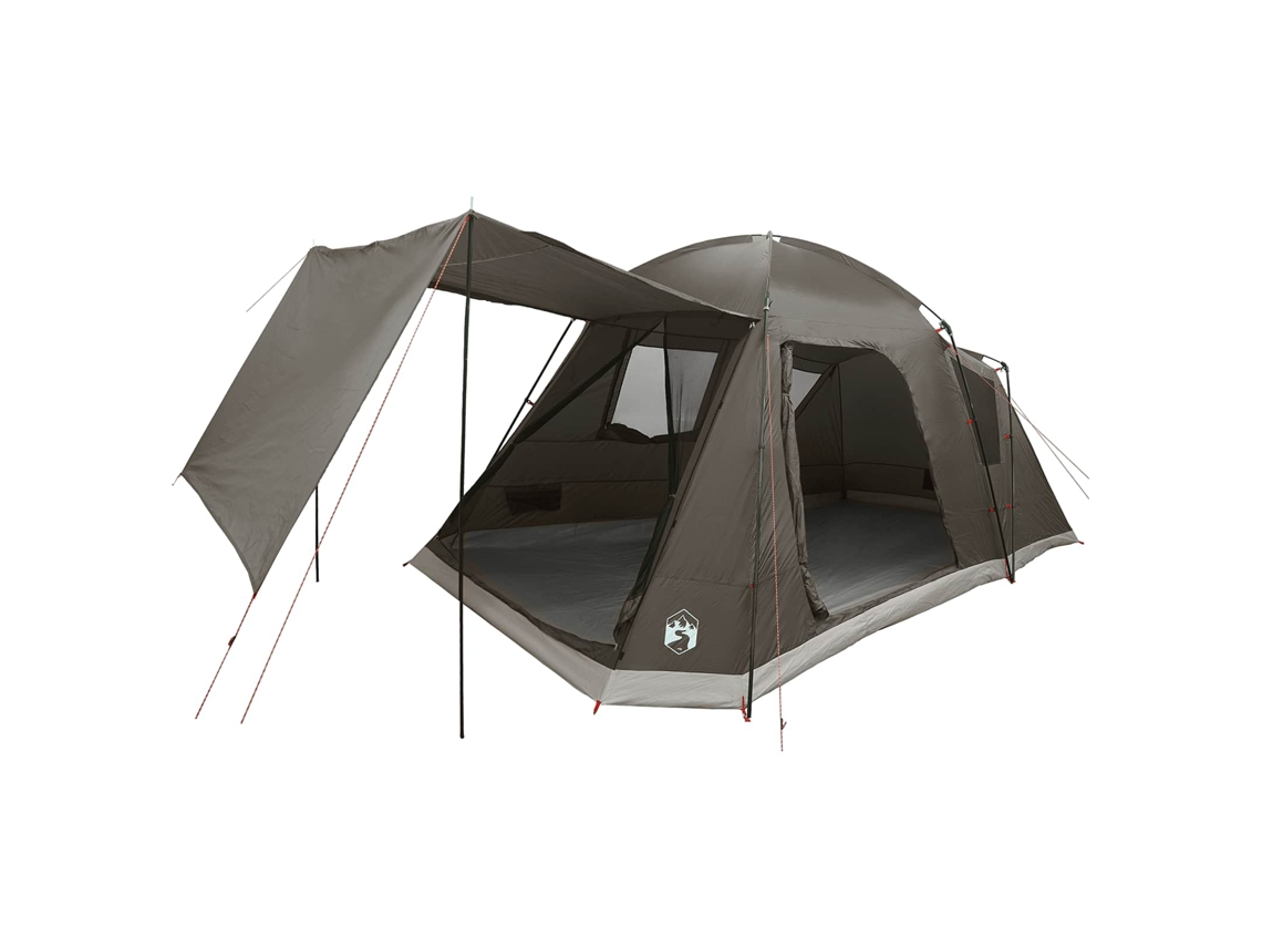 Conjunto 1.0 Barraca De Camping Vidaxl Cinzento Poliéster (8 Pessoas)
