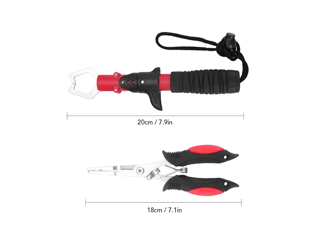Agarrador de Peixe Aço Inox Ferramenta de Pesca