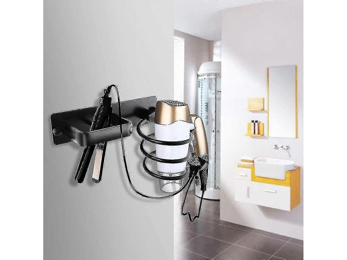 Suporte Para Secador De Cabelo De Alumínio E Secador De Cabelo