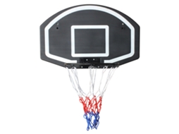 MYMHRU Wall Basque Hoop com Banqueta e Aro, 72,39 cm x 45,72 cm, Banqueta para Exterior da Estilhaços, Uso Interno/Externo, Preto