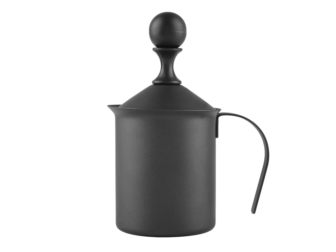 Batedor De Leite Malha Dupla Manual Aço Inoxidável, 400ml, Ferramenta Para Fazer Espuma Café