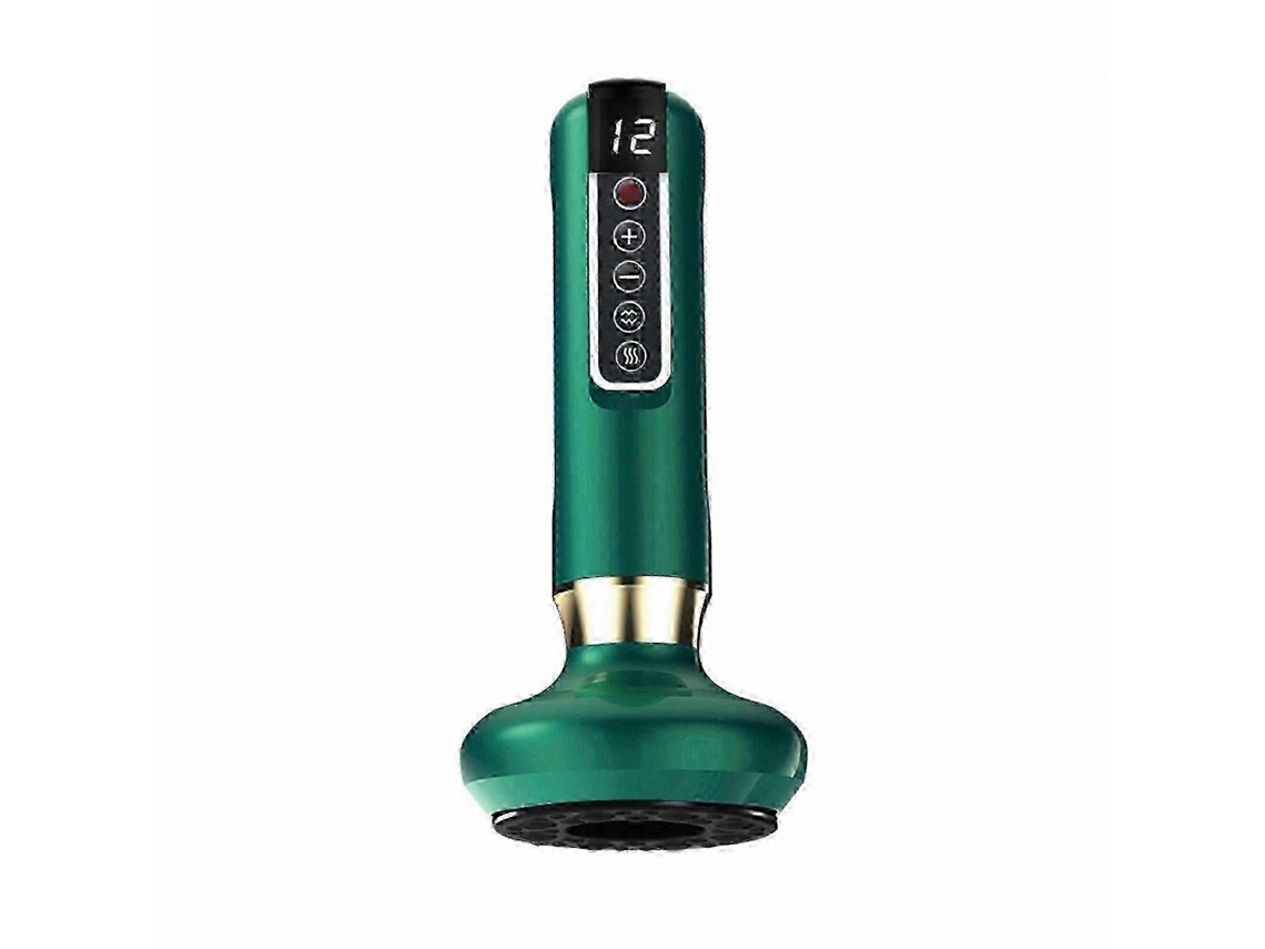 Aparelho Elétrico De Ventosaterapia Com 12 Níveis Pressão, Função Gua Sha E Aquecimento. Massageador Portátil R Ecarregável Para Ruptura Da Dor.