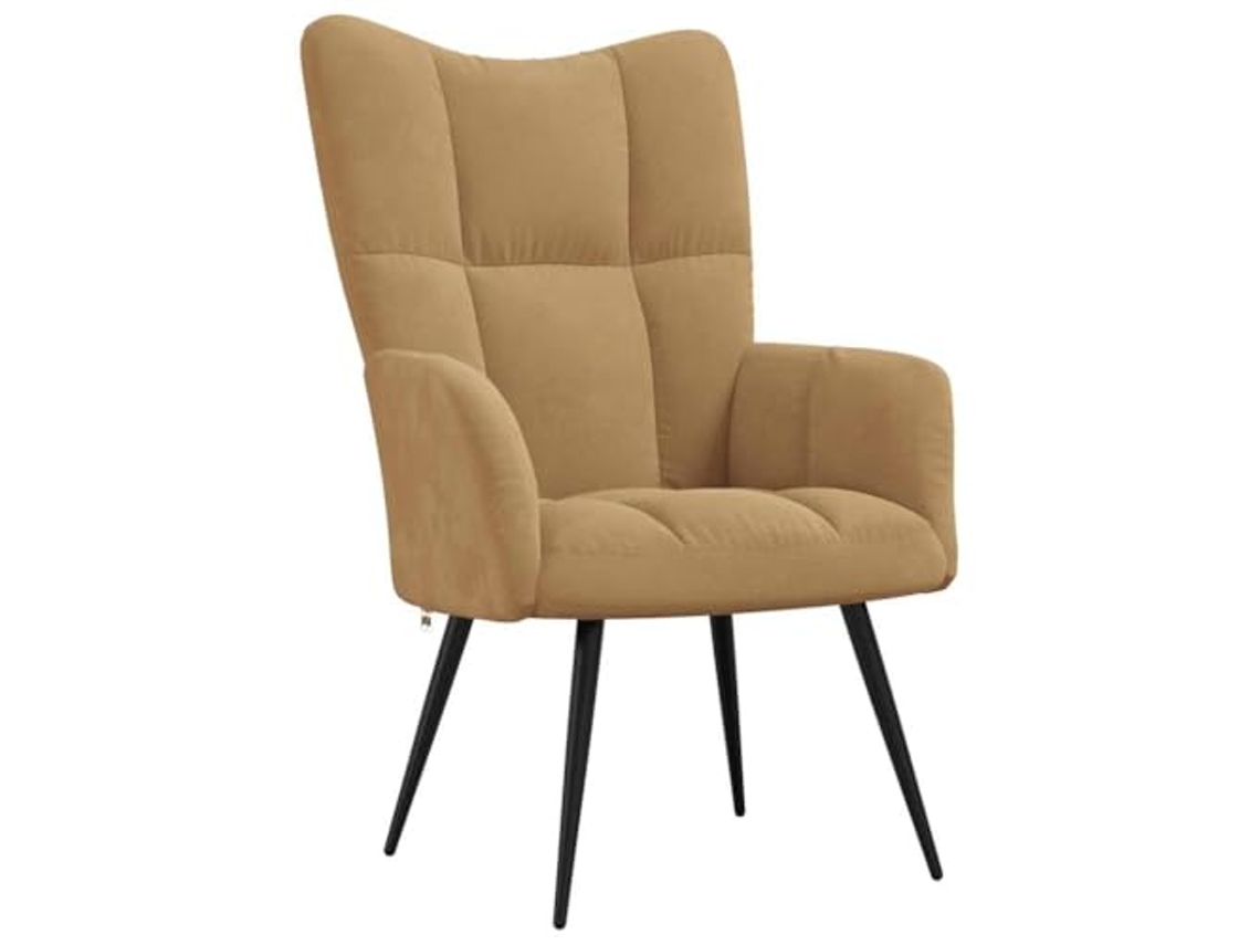 Relaxing Chair, Relaxing Chairs Vidaxl Marrom Veludo