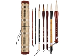 Pincéis de Caligrafia Chinesa, Pincel de Detalhes com Estojo para Aquarela. SFUSHOS