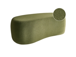 Beliani Pufe Bayard Bouclé Verde 115x56x43