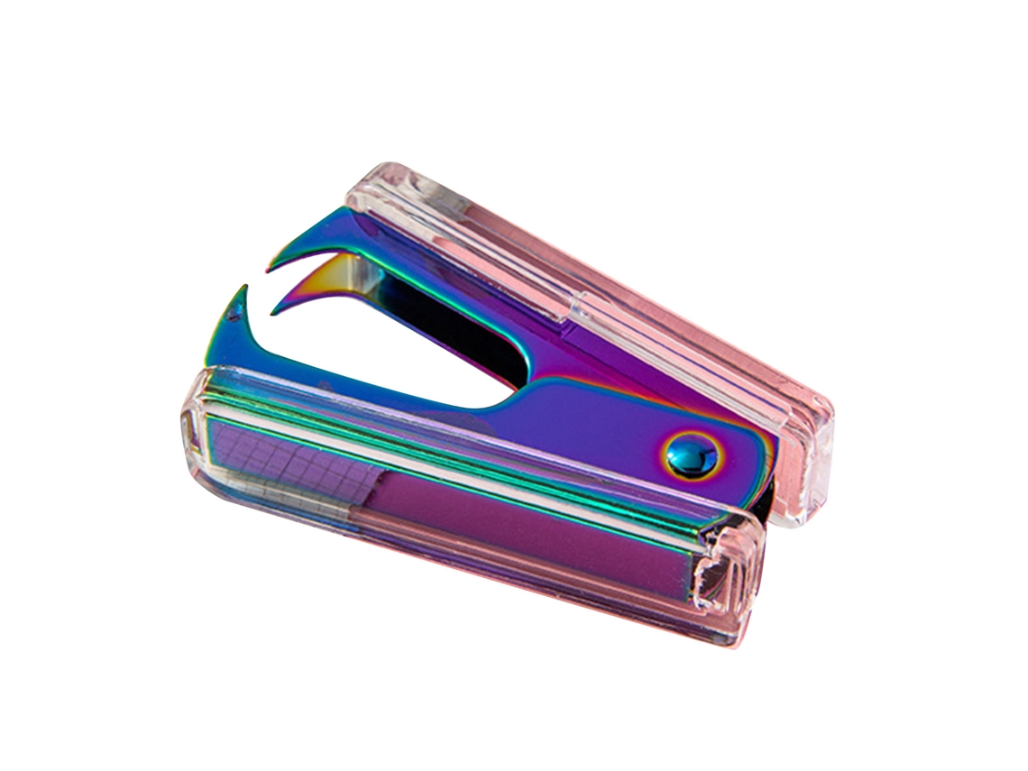 Removedor de grampos profissional em acrílico, portátil, pequeno, para casa, escola, mesa, acessórios de escritório.