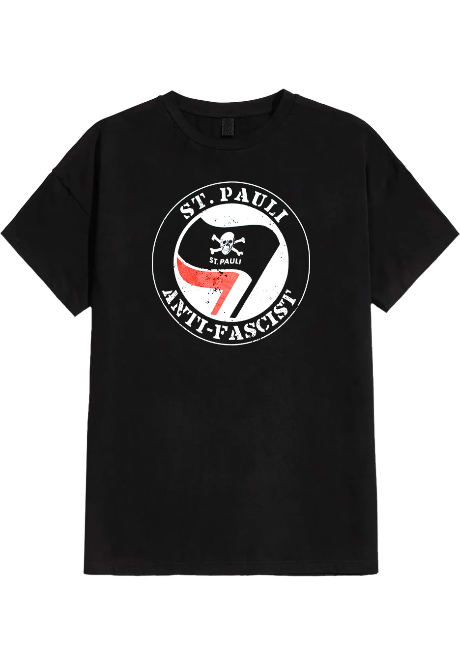 Size:m Rockinstone Fc St. Pauli - Anti Fascist - T-shirt Unisex Adults