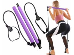Barra de Pilates Portátil Ajustável Roxa AQUAFORGE