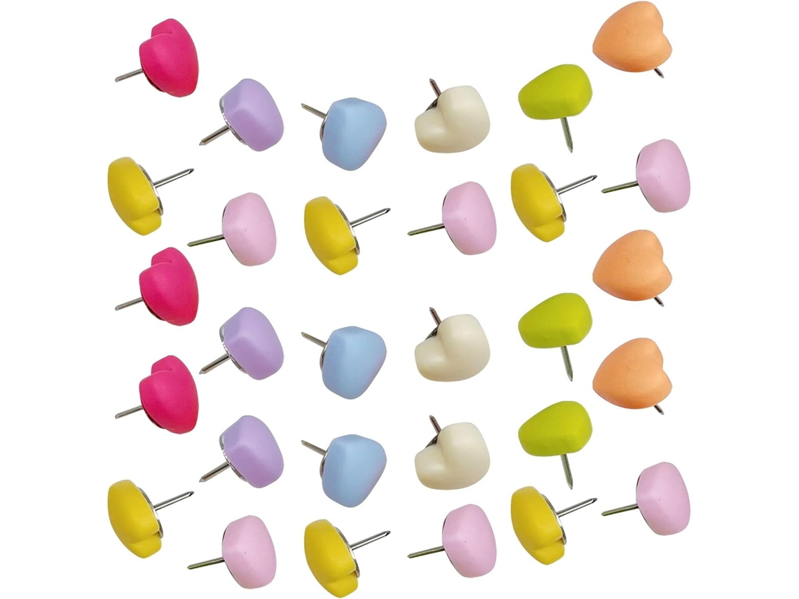 Alfinetes de resina em formato de coração para macarons Coheali, 30 unidades, para rolinhos.