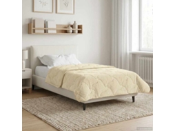 Vidaxl Edredom De Verão Simples 155 X 220 Cm Verão Creme Respirável