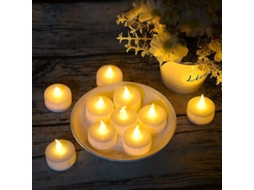 12 Velas Led Sem Chama Para Casamentos Aniversários Festas Lar