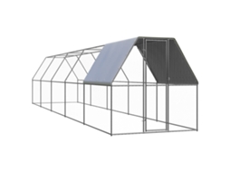 Vidaxl Galinheiro De Exterior 2x10x2 M Aço Galvanizado