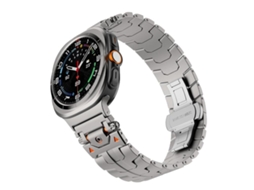 Bracelete para Samsung Galaxy Watch Ultra 2025 XIAOMOYU em Aço Inoxidável com Fecho Borboleta Titânio