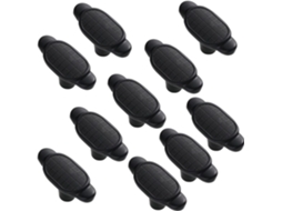 Conjunto De 10 Puxadores Gaveta Em Formato Tartaruga, Pretos, Para Armários, Portas E Móveis De Cozinha Puxadores Metal