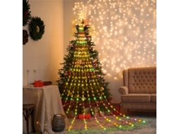 (luz Quente 3m) Luzes De Natal Em Formato De Estrela De Cinco Pontas, À Prova D'água, Para Árvore De Natal.