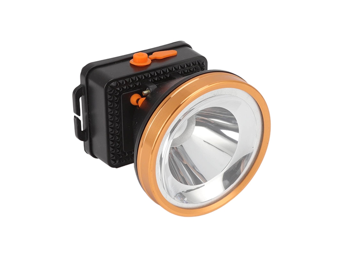 Lanterna De Farol, Farol De Mineiro Recarregável 1800mah Anel De Liga De Alumínio Led Com Carregador Para Aventura Ao Ar Livre (preto)