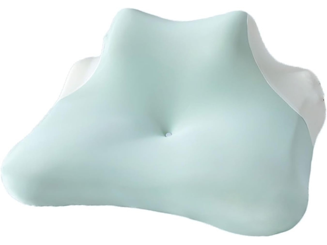Lurelia Travesseiro, Espuma Viscoelástica, Ergonómico, Capa Lavável, Para Dormir De Lado, Verde