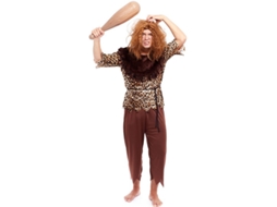 Fato de Homem PARTILANDIA Homem das Cavernas Animal Print (Tam.: L)