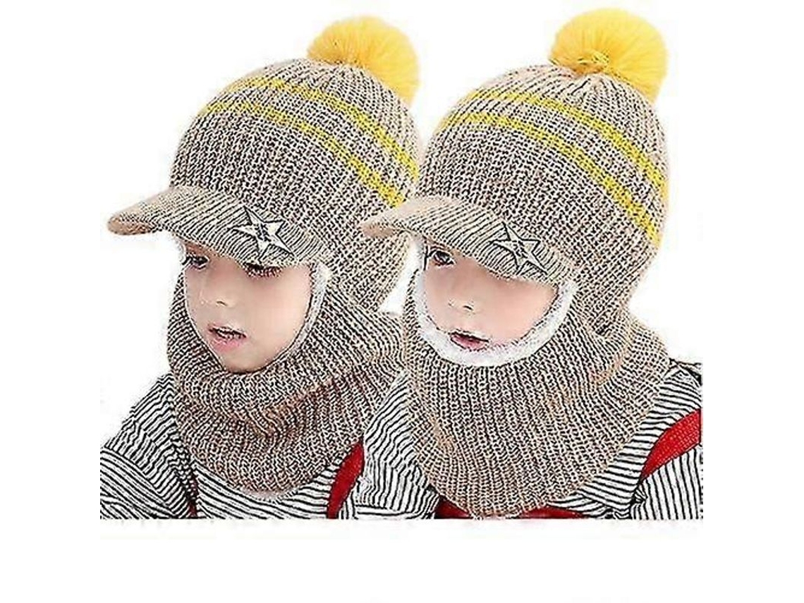 2026 gorro de Lana Grueso para Niños de 2 a 5 Años Con Protección Cervical Y Antiviento