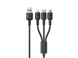 Cabo de Carregamento Oraimo EOOCOO com 1,2m USB/type c/lightning carregamento rápido