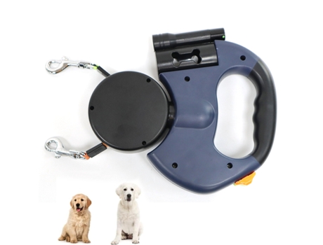 Guia Retrátil Refletiva para Dois Cães 360 Graus Sem Emaranhados para Dois Cães de Até 33 Lbs e 10 Ft KOFIHETY