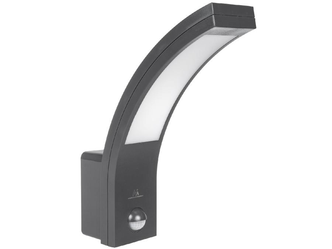 Refletor Led MACLEAN com Sensor de Movimento Pir, 750 Lúmens, 10 W, Ip54, Cinza.