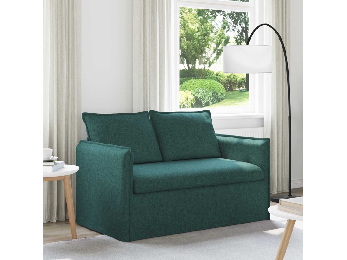 Vidaxl Sofá Verde Escuro 136 X 82 X 85 Cm Tecido