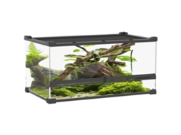Terrário de Vidro para Répteis. Parte Inferior Elevada e À Prova D'água. Trava de Botão Ge