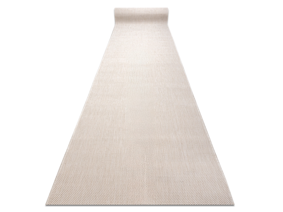 Passadeira Sizal Sion Melange Tecido Plano Creme 80cm