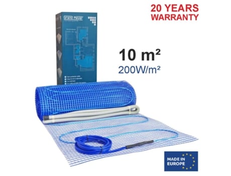 Manta De Aquecimento Para Piso Radiante Elétrico 10 M², 200 W/m², 2000 W, Grand Meyer