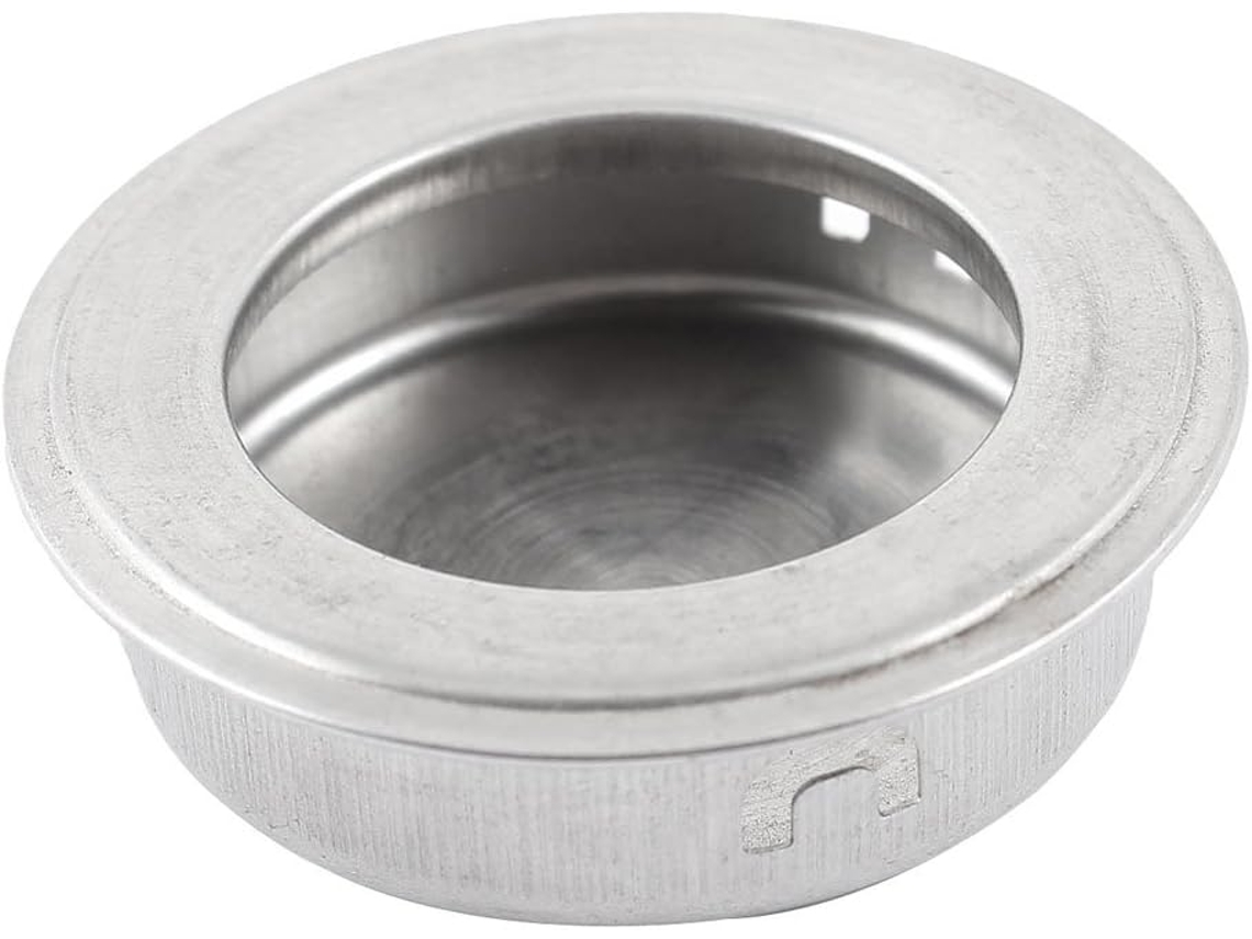 Puxador Interno Redondo Embutido Aexit Para Armário, Gaveta E Porta, 41mm X 26mm