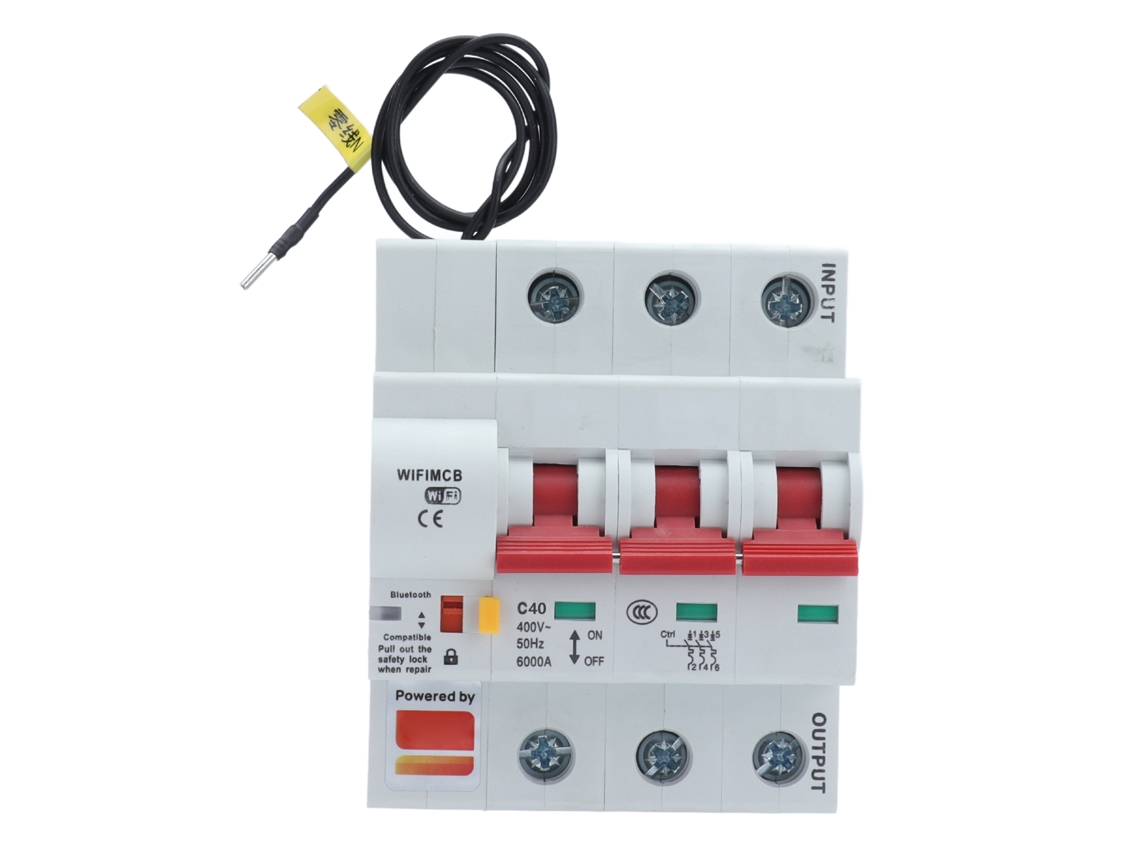 Interruptor de circuito inteligente 3P com WiFi e controle remoto Bluetooth proteção contra vazamentos AC 400V 40A S/MARCA