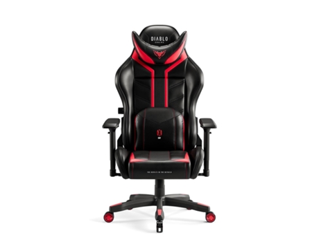 Cadeira gaming tamanho normal Diablo X Ray 2.0 preta, vermelha Dcr