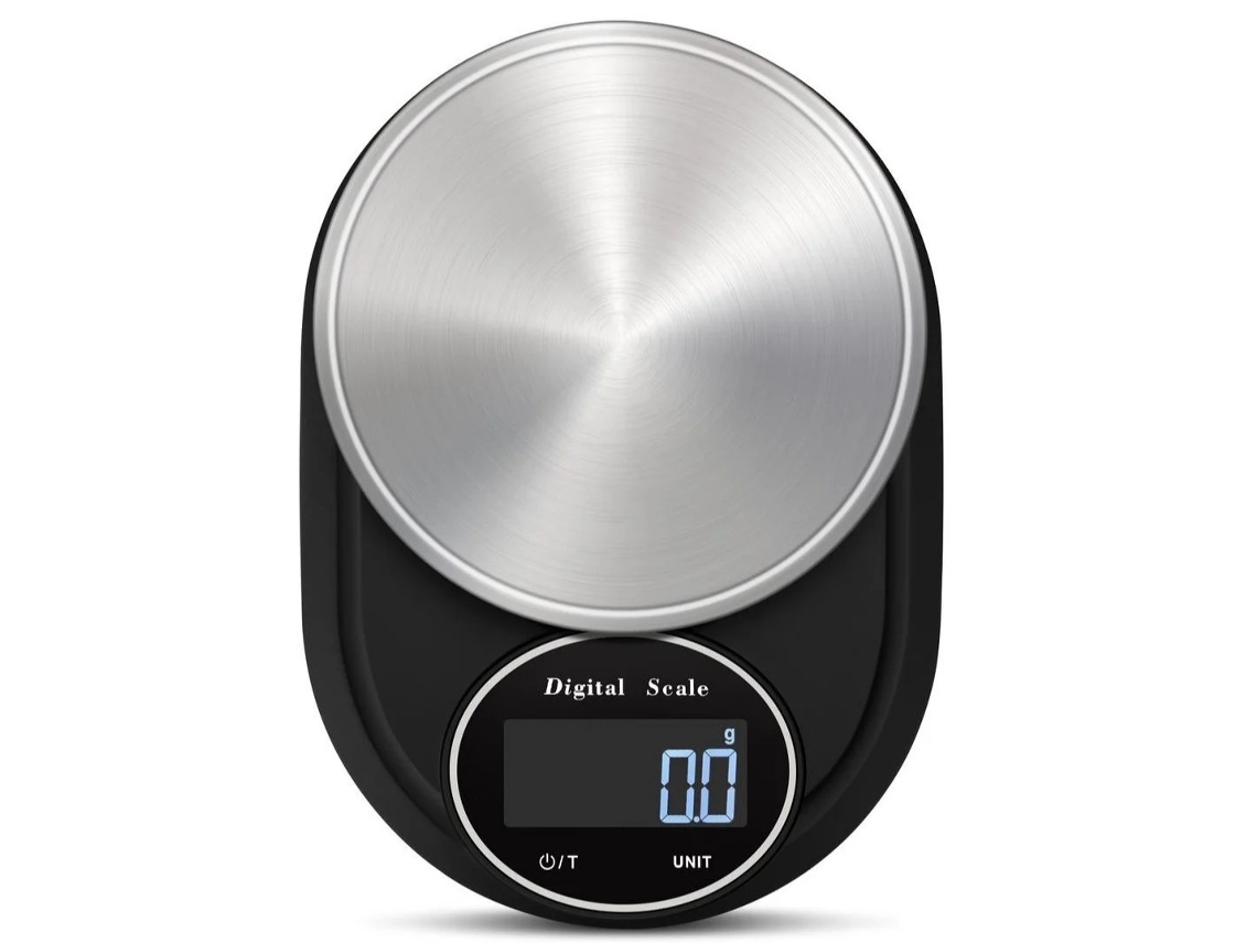 Balança De Cozinha Digital Precisão 7kg / 0,1g, Aço Inoxidável Com Display Lcd, Função Tara, 7 Unidades Para Cozinhar E Churrasco, Acessórios