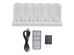 Velas LED reutilizáveis sem chama Rebe para festas, casamentos e Natal, com plugue bivolt (100-240V). Luz decorativa.