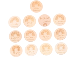 Conjunto de 13 Cartões Comemorativos para Meninos e Meninas, Representando os Meses de Nascimento, CHABERLU