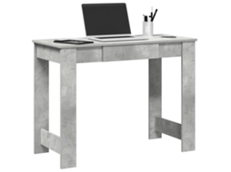 Vidaxl Secretária 100x45x75 Cm Derivados De Madeira Cinzento Cimento