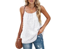 2026 top Deportivo Sin Mangas para Mujer Cuello Redondo Suelto Camiseta Casual de Poliéster
