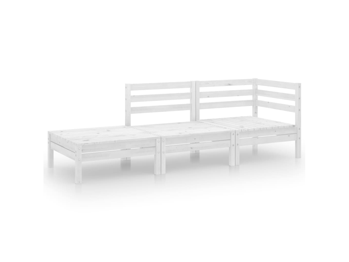 Garden Lounge Set, Garden Lounge Sets Vidaxl Branco Madeira De Pinho (n/a)