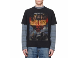 Rockinstone Death Rider Western Poster Black T-shirt Size:xxxl
