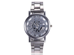 Reloj De Pulsera De Aleación Con Dial Redondo Y Números Romanos Cmk (plata)